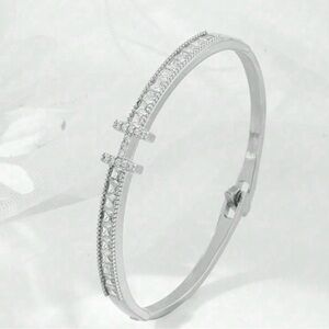 BUNDLE❣️Silver & Gold Filled Elegant H Bangle Bracelets! Hermes Fashion NEW